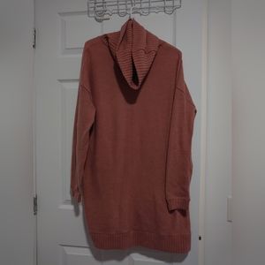 Mauve Pink Sweater Long Top/Dress Women